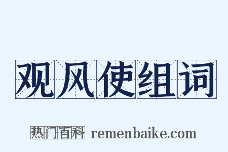 观风使组词是什么意思的图片